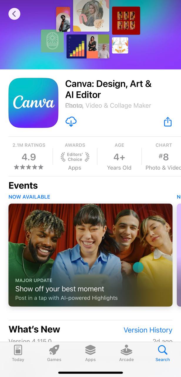 Canva is the best source of ready-made templates