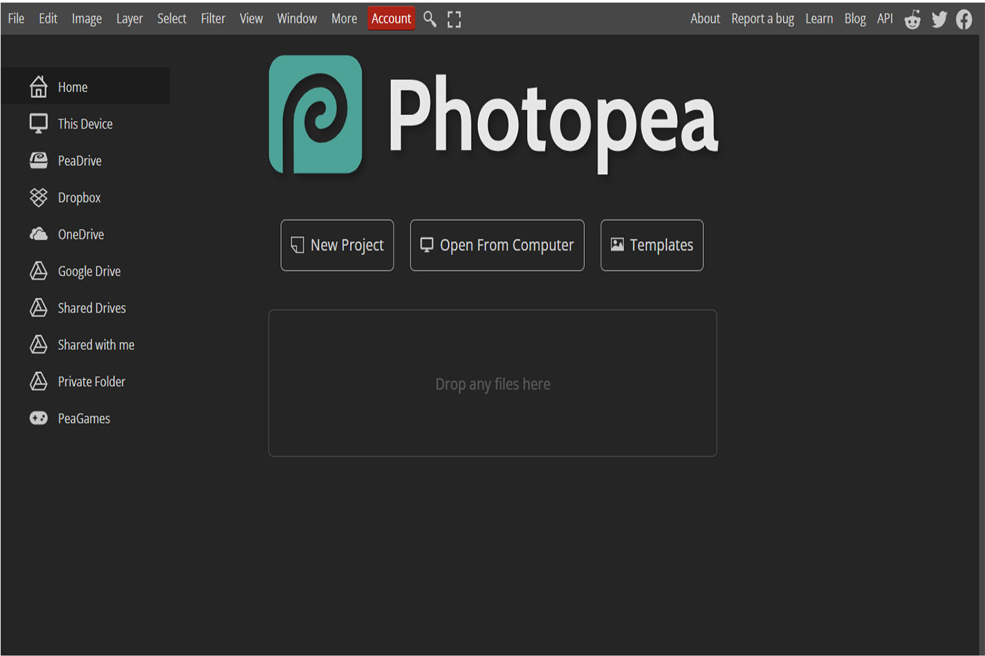 Photopia is a powerful and useful online Photoshop site