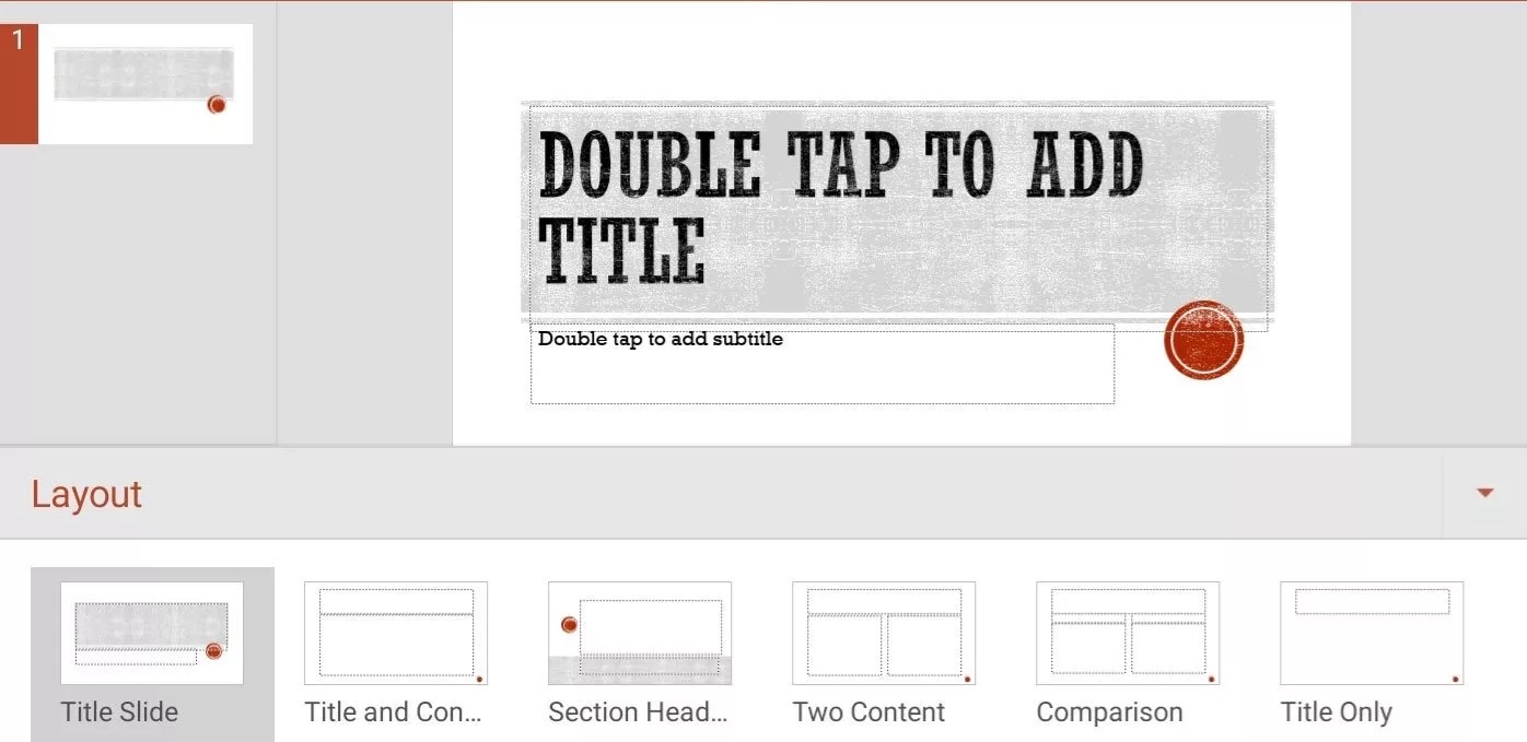 Slide settings (Layout)